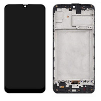 Дисплей для Samsung M215 / M307 / M315 (M21/M30S/M31) в сборе с тачскрином и рамкой черный (OLED)