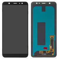 Дисплей для Samsung A605 (A6 Plus 2018) в сборе с тачскрином черный (OLED)