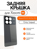 Задняя крышка для Xiaomi Poco X6 Pro 5G (2311DRK48G) серый (Gray)
