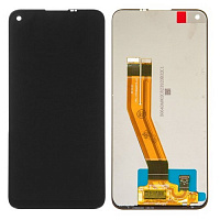 Дисплей для Samsung A115 / M115 (A11 / M11) в сборе с тачскрином черный  (Сервисный оригинал) 