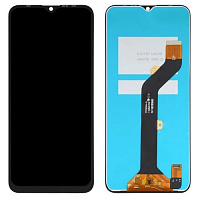 Дисплей для Tecno Spark 7 в сборе с тачскрином черный 