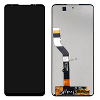 Дисплей для Motorola G60S в сборе с тачскрином черный