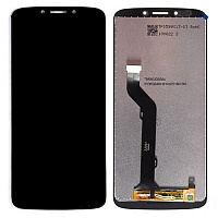 Дисплей для Motorola E5 Plus в сборе с тачскрином черный