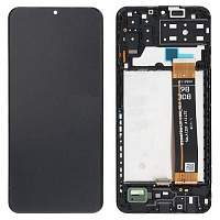 Дисплей для Samsung A135 (A13) в сборе с тачскрином  и рамкой черный (Сервисный оригинал)