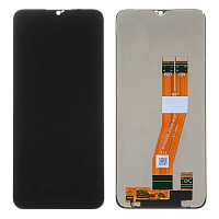 Дисплей для Samsung A025 / A037 (A02S / A03S) в сборе с тачскрином черный (Сервисный оригинал)
