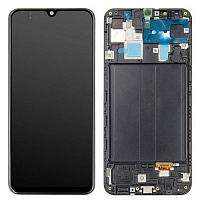 Дисплей для Samsung A305 (A30) в сборе с тачскрином и рамкой черный (Сервисный оригинал)