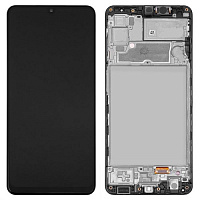 Дисплей для Samsung A225 (A22 4G) в сборе с тачскрином и рамкой черный (OLED)