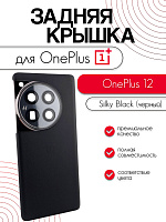 Задняя крышка в сборе со стеклом камеры для OnePlus 12 черный (Silky Black)
