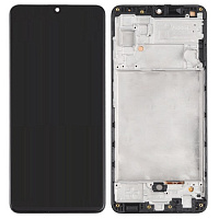 Дисплей для Samsung A325 (A32) в сборе с тачскрином и рамкой черный (Сервисный оригинал)