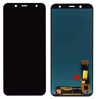 Дисплей для Samsung A600 / J600 (A6 2018 / J6 2018) в сборе с тачскрином черный (OLED)