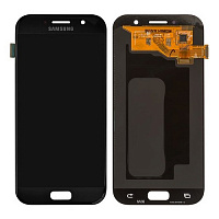 Дисплей для Samsung A520 (A5 2017) в сборе с тачскрином черный (OLED)