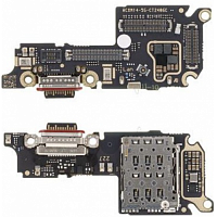 Шлейф (плата) для Xiaomi 14 системный разъём / SIM / микрофон