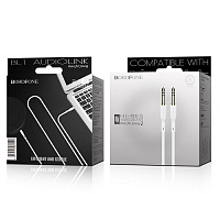 Кабель BOROFONE BL1 AUX jack 3.5 мм на 3.5 мм белый