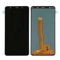 Дисплей для Samsung A750 (A7 2018) в сборе с тачскрином черный (OLED)