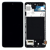 Дисплей для Samsung A515 (A51) в сборе с тачскрином и рамкой черный (OLED)