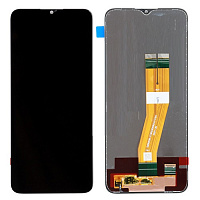 Дисплей для Samsung A035 (A03) в сборе с тачскрином черный (Сервисный оригинал)